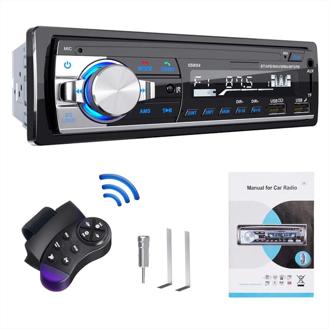 🚗 RDS Autoradio Bluetooth Freisprecheinrichtung SchwarzSilber 🎶📱