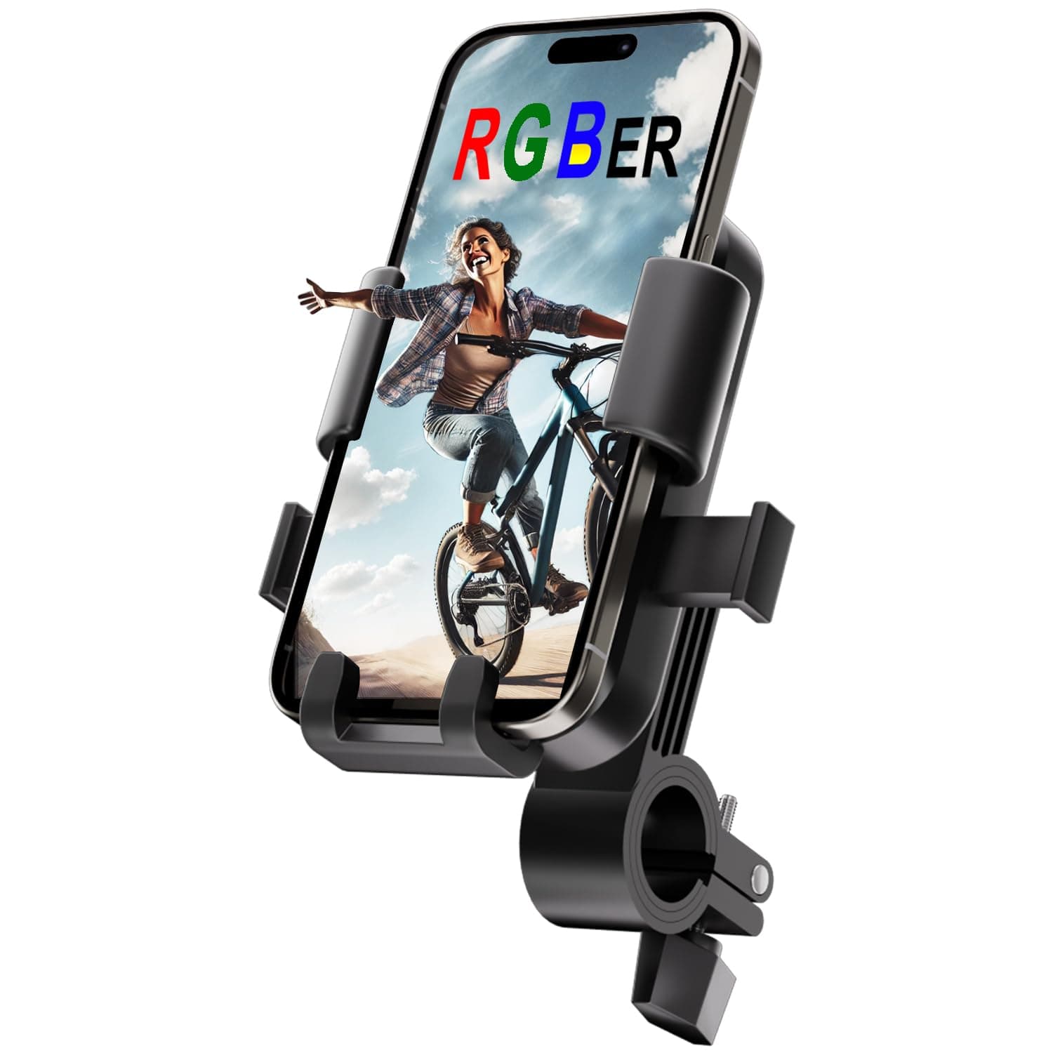 🚴‍♂️ RGBer® Handyhalterung Fahrrad | 360 Grad Rundumschutz | Stoßfest und wetterbeständig