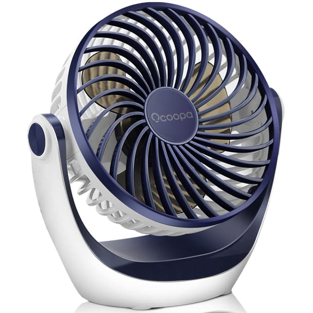 🌀🌬️ OCOOPA USB Ventilator | Starken Wind & Leiser Betrieb | 360 ° Drehbarer Kopf | USB-betrieben | Dunkelblau