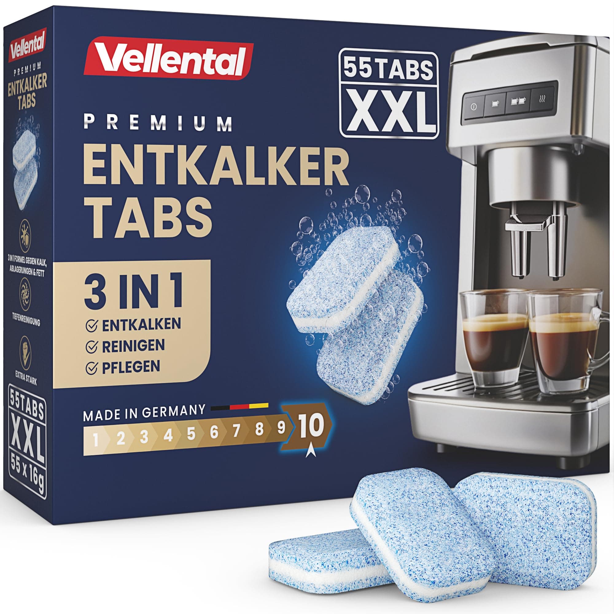 🔥 3-in-1 Entkalkungstabletten für Kaffeevollautomaten & Kaffeemaschinen (55 Stück) - Top-Angebot!