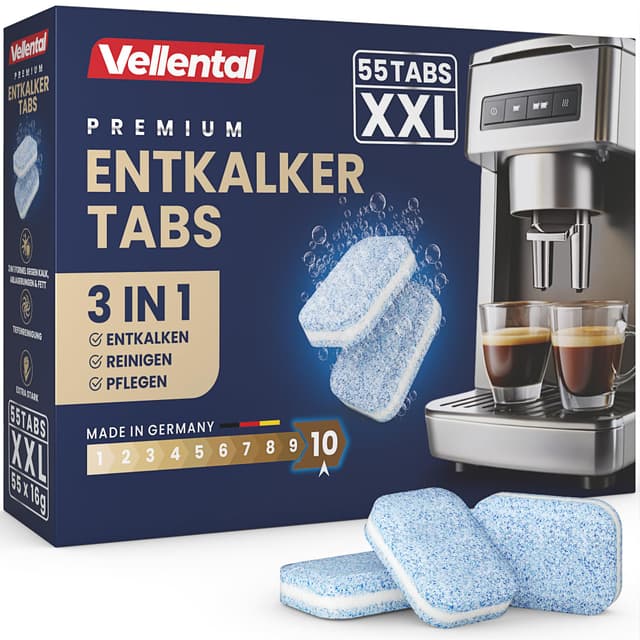 🔥 3-in-1 Entkalkungstabletten für Kaffeevollautomaten & Kaffeemaschinen (55 Stück) - Top-Angebot!