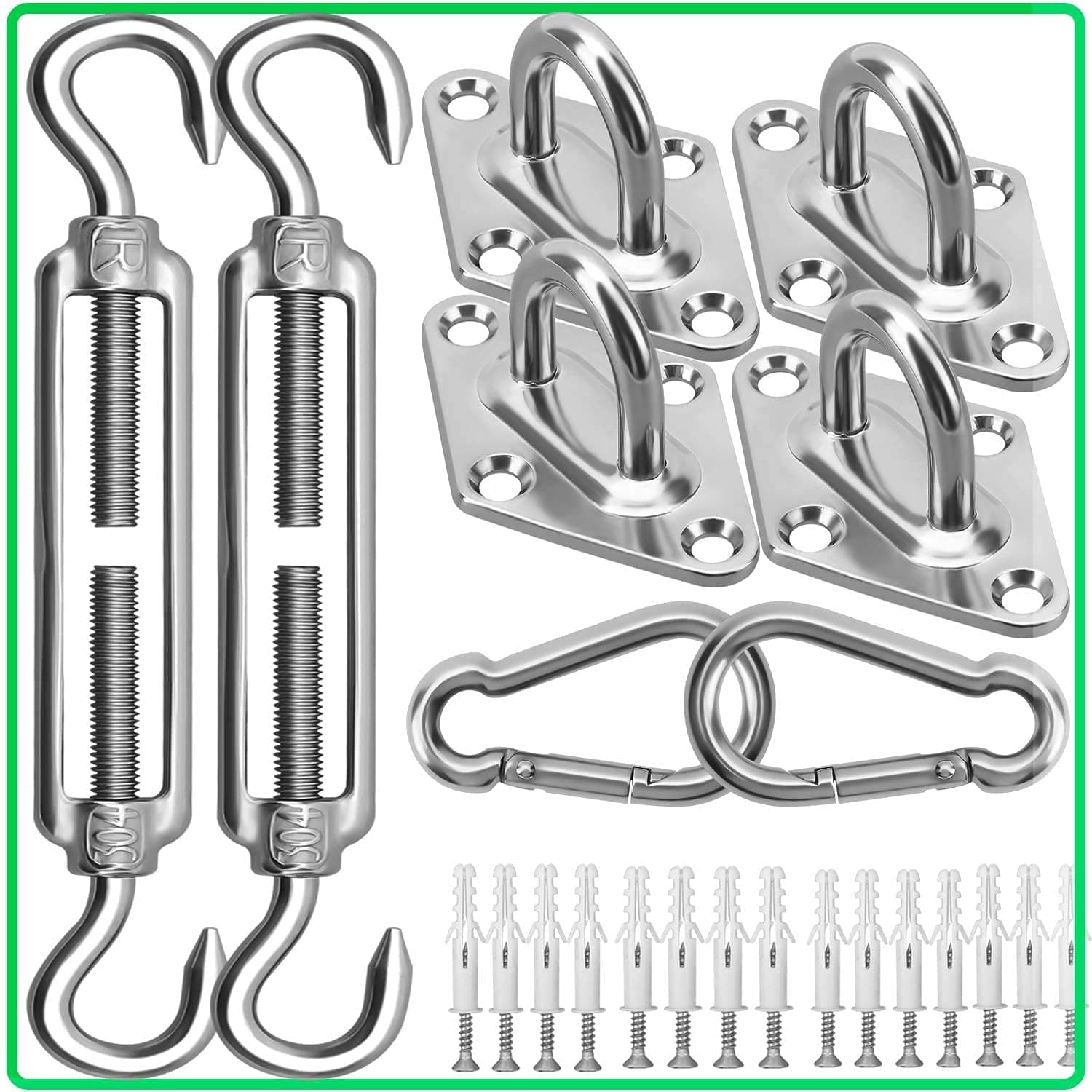 🌞⛓️ Sonnensegel Befestigung Set Zubehör 304 Edelstahl Sonnensegel Befestigungsset ⚙️🏡