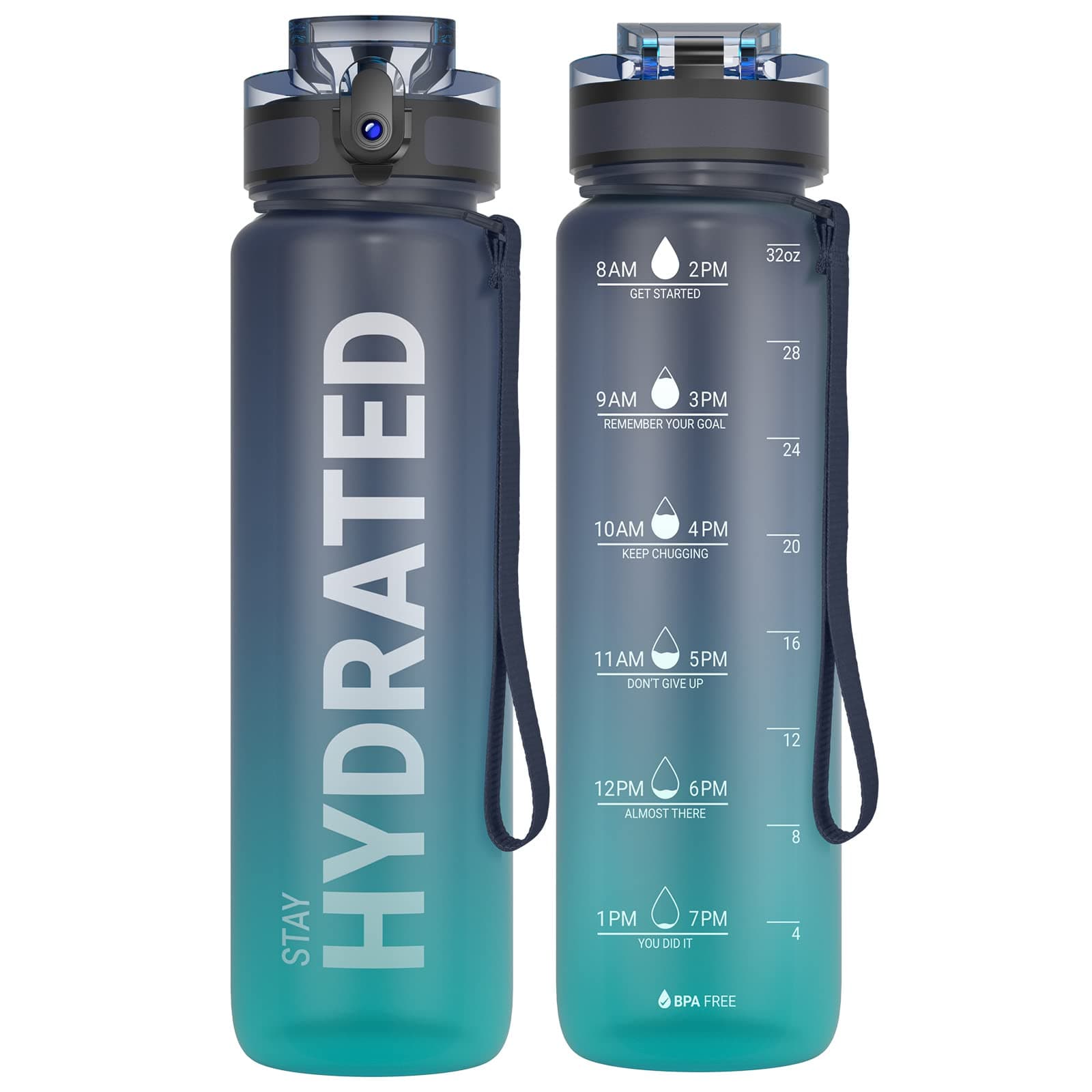 Sahara Sailor Trinkflasche mit Zeitmarkierung 🌊 BPA-frei Tritan 1000ml