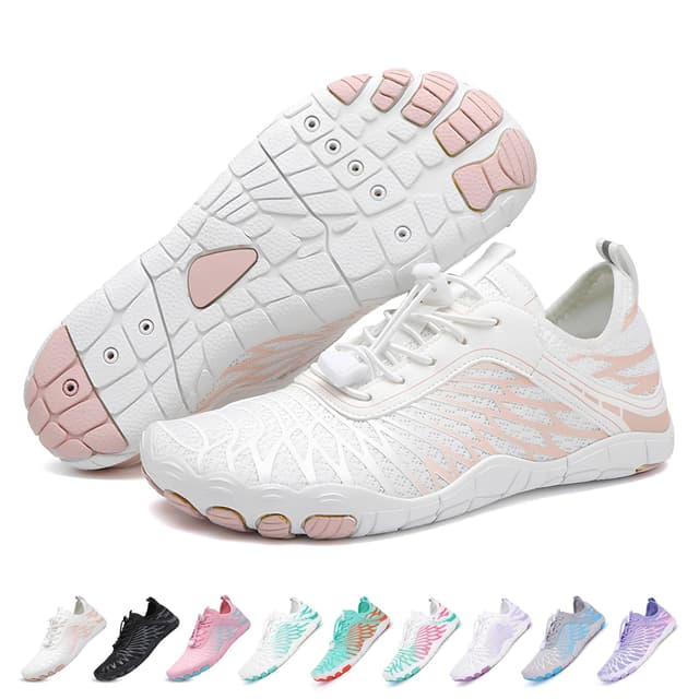 RUYI Unisex Barfußschuhe Damen Herren Wasserschuhe A09 Weiß 39 EU 💦