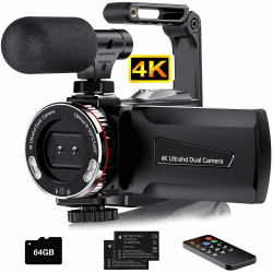 Videokamera 4K 64MP Camcorder Vlogging Kamera 📹 Angebot bei HelloDeals
