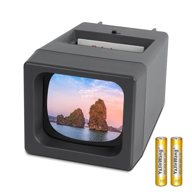 TCNEWCL 35mm Diabetrachter für alte Dias mit 2X Vergrößerung und LED-Beleuchtung