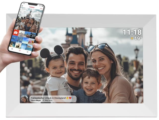 📸 Denver PFF-1024WHITE Digitaler Bilderrahmen 25,7 cm (10,1 Zoll) mit Wi-Fi