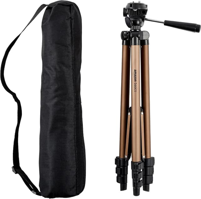 📸 Amazon Basics Leichtes Stativ mit Tasche,127 cm, Champagner 50-Zoll-Leichtstativ mit Tasche Einzeln 🌟