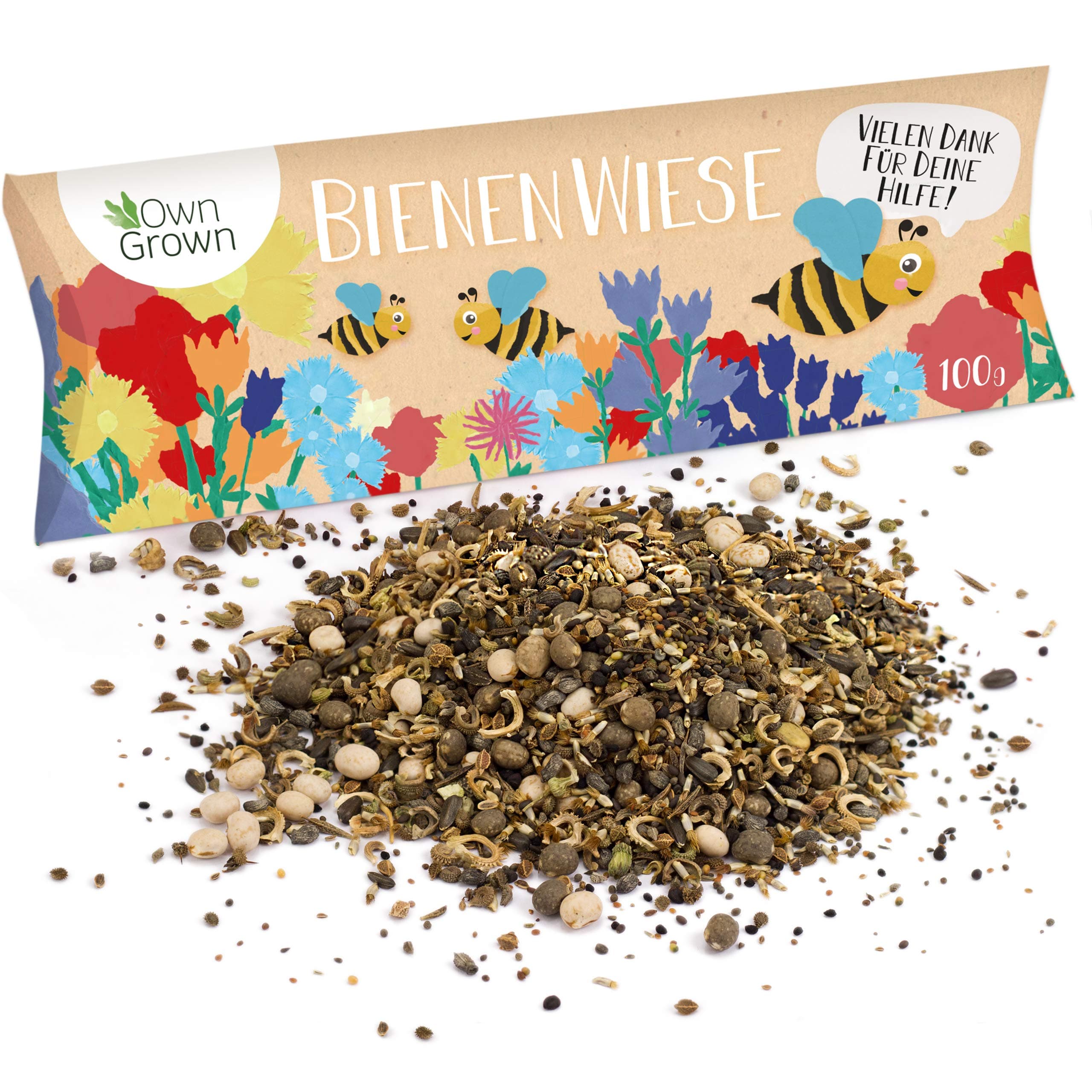 Bienenwiese Blumenmischung: Premium Bienen Saatgut für bunte Bienenweide 🌼🐝