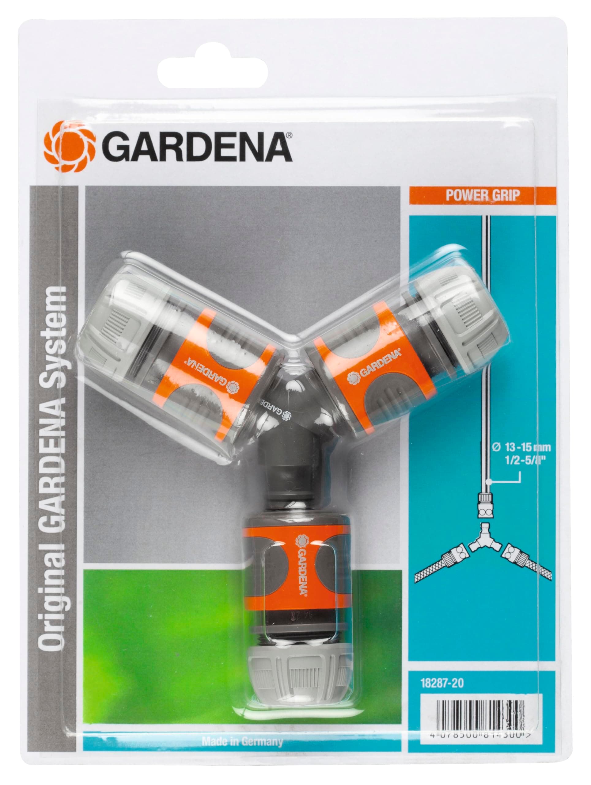 🌿🚰 Gardena Abzweig-Satz für 13 mm (1/2 Zoll)- und 15 mm (5/8 Zoll)-Wasserschläuche: Wasserdichter Abzweig-Verbinder (18287-20) 🌼🌊