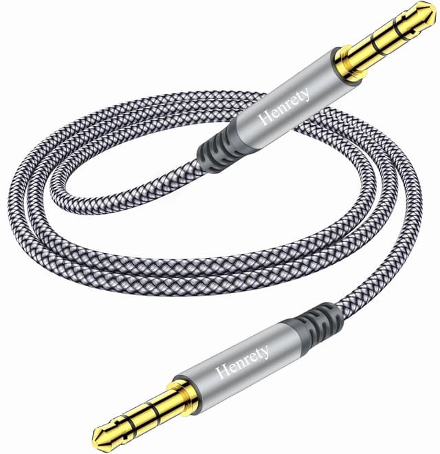 Henrety 3,5 mm Nylon geflochtenes AUX-Kabel (1 m) 🎵🔊