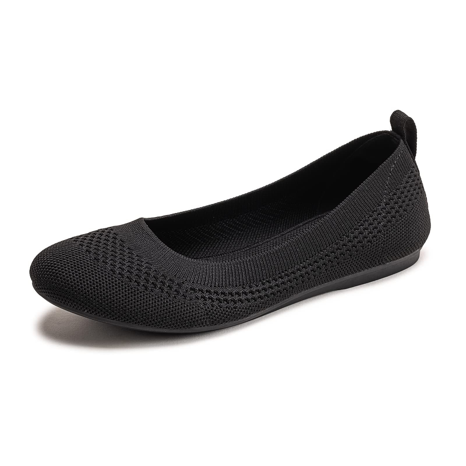 Frank Mully Damen Ballerinas 😍 Slip On Knit Kleid Schuhe Pumps Schuhe Runde Zehe 36 EU Schwarz