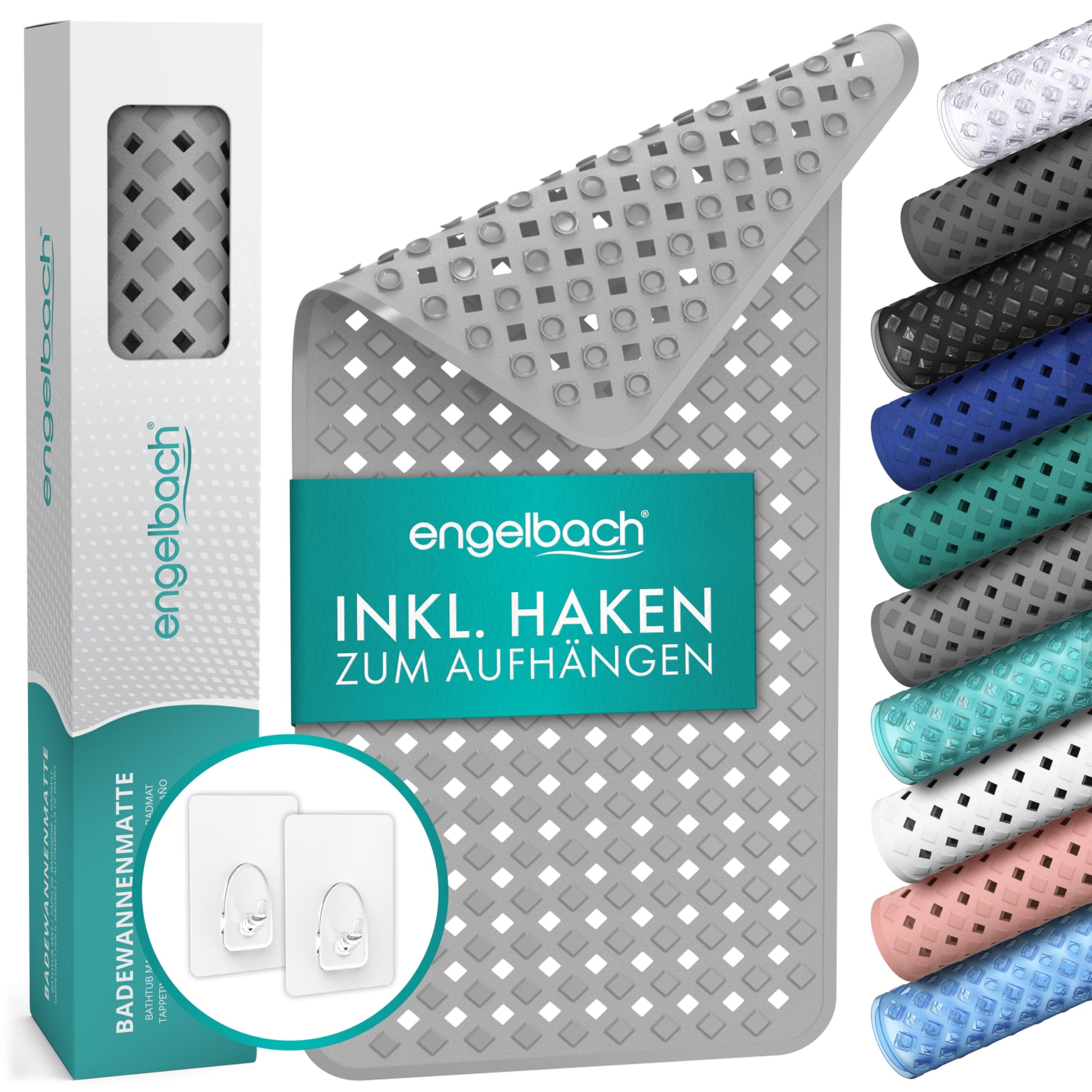 Engelbach® Badewannenmatte rutschfest 88x40cm - Antirutschmatte Badewanne