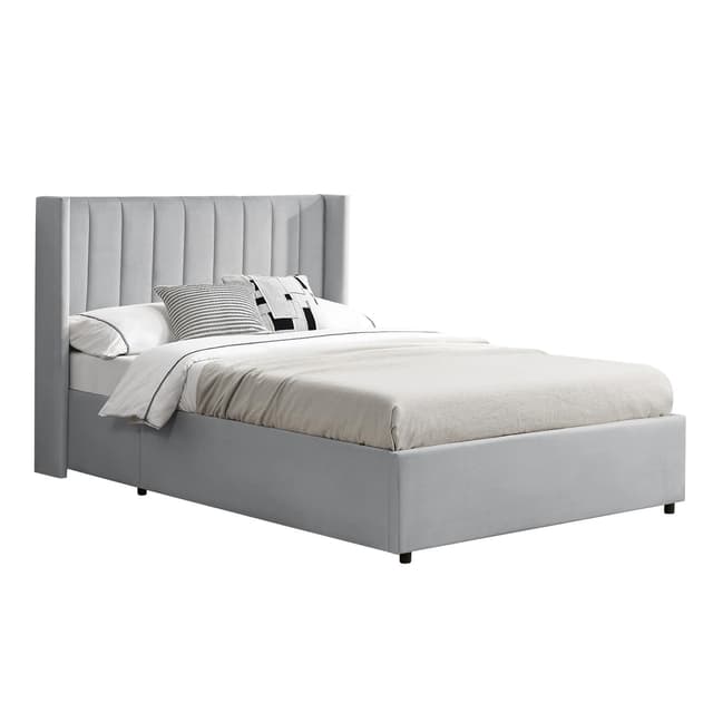 Juskys Polsterbett Savona 120x200 cm mit Stauraum und Samt-Bezug 🛏️