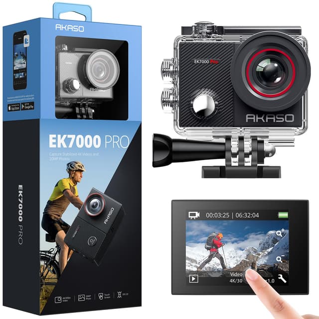 AKASO Action Cam 4K 20MP WiFi 40M Unterwasserkamera 📷🌊 EK7000 Pro