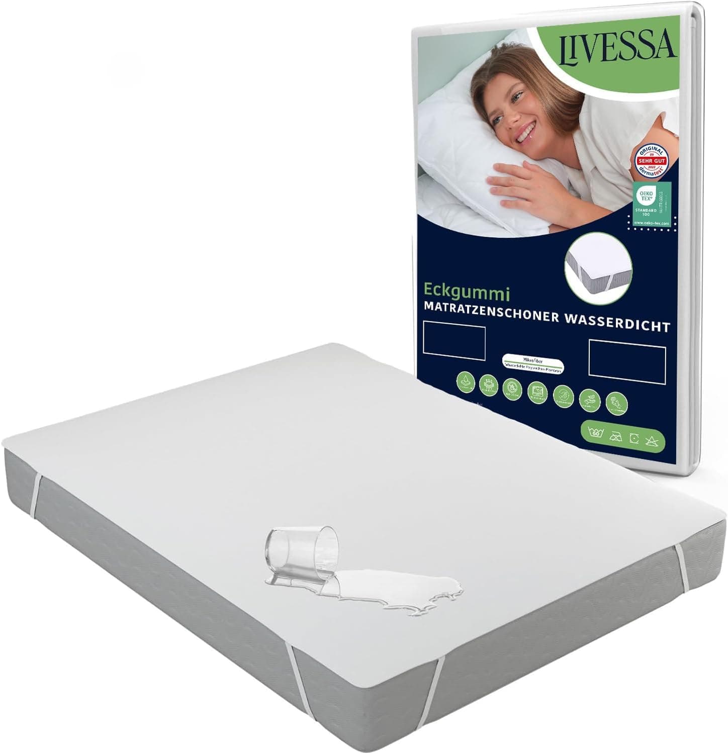 🌟 Lassen Sie sich von LIVESSA verwöhnen! Matratzenschoner 180x200 (3er Pack)
