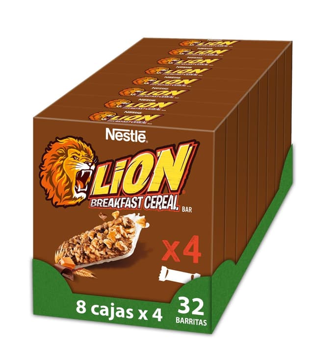 Angebot: NESTLÉ LION Frühstücks-Cerealienriegel, knusprig mit Karamell & Milchschokolade, 8er Pack