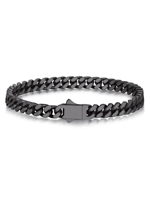 Bandmax Panzerkette Armband Herren Damen Edelstahl Kette 5MM breit Kette Junge Mädchen Armkette 🎉