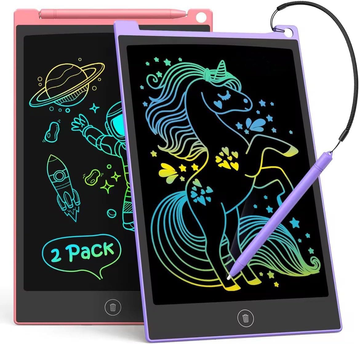 LCD Schreibtafel 2 Pack, 8.5 Zoll Tablet für Kinder und Erwachsene 🌈