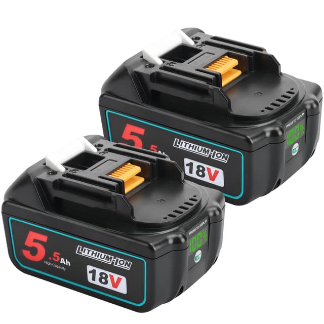 🔋🔧 2 Stück 18V 5.5Ah Ersatz für Makita Akku 18V Lithium-ion Akku