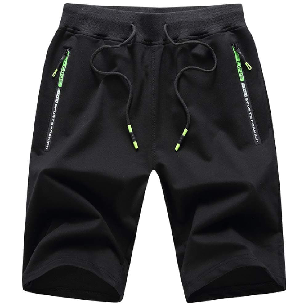 JustSun Herren Shorts Kurze Sporthose XXL Schwarz 🩳🏃‍♂️
