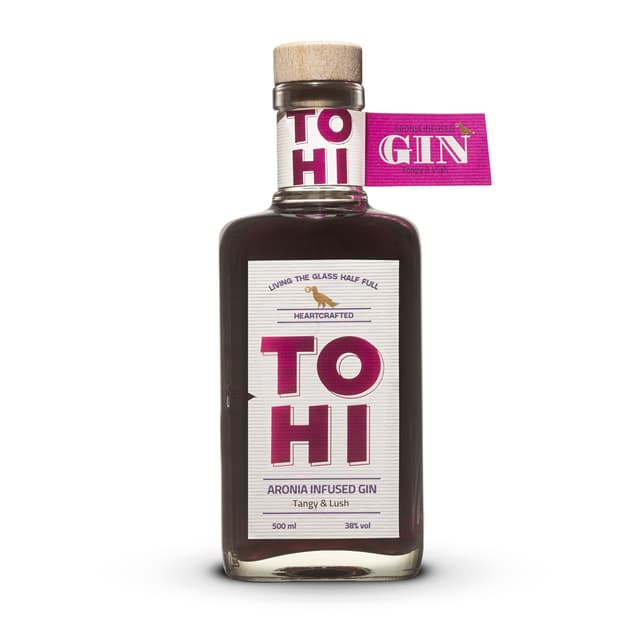 TOHI Aronia Infused Gin | Der prämierte Gin aus Estland | Limited Edition | Aronia und Wacholder | 500ml