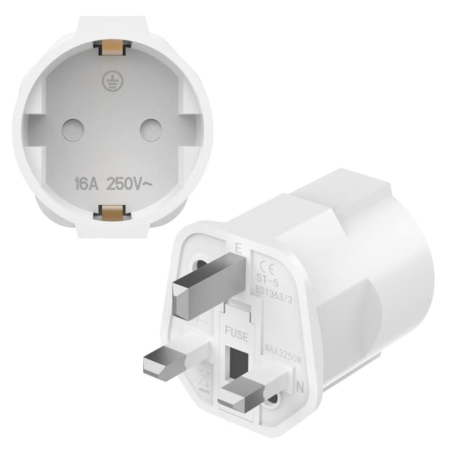 Clomnpe Reisestecker UK Adapter England Deutschland Stecker-2 Stück