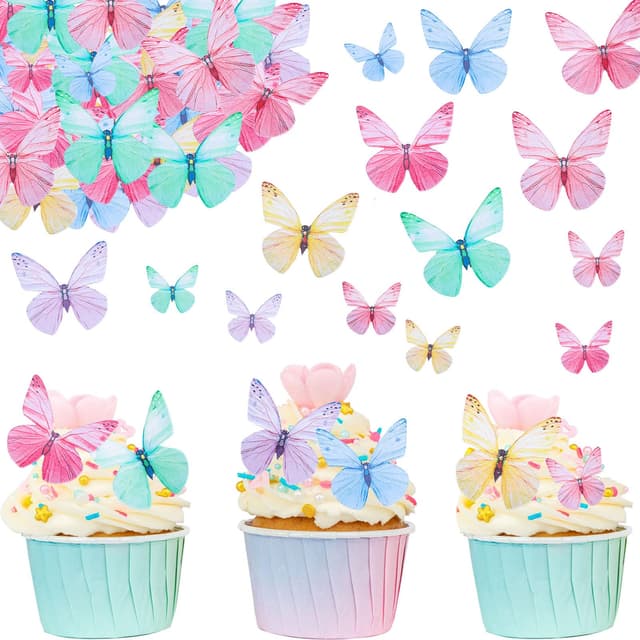 🦋 ALEGRE 72 Stück Schmetterlinge Tortendeko Essbar 🍰