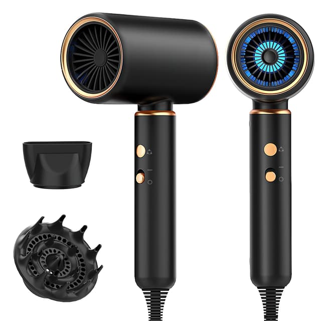 🌟 JANOLTY Föhn,Fön,Haartrockner Ionen mit Diffusor-Konzentrator-Düse | 2400W Turbo-Ultra-Leise-Motor 🌟