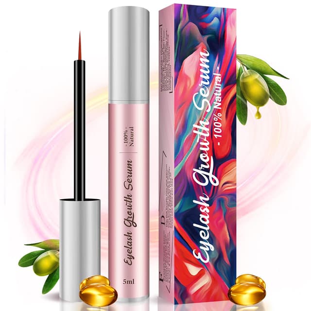 Professionelles Wimpernwachstumsserum 🌺 Dicker & Länger 🌟 100% Natürlich & Unbedenklich