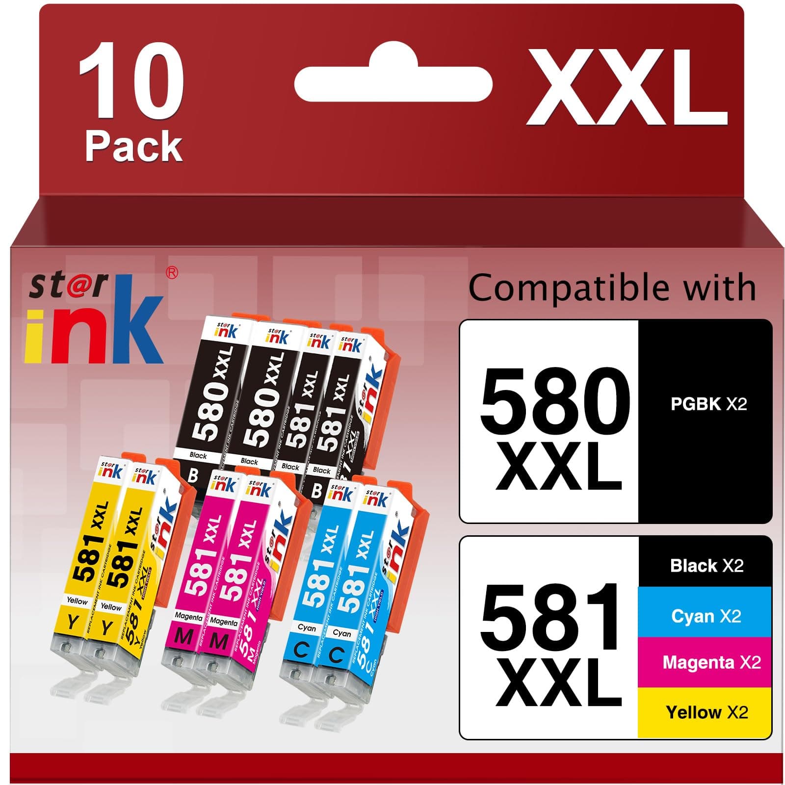 Angebot: Starink CLI-581 PGI-580 XXL Canon Druckerpatronen Multipack 🖨️🌈