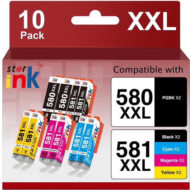 Angebot: Starink CLI-581 PGI-580 XXL Canon Druckerpatronen Multipack 🖨️🌈