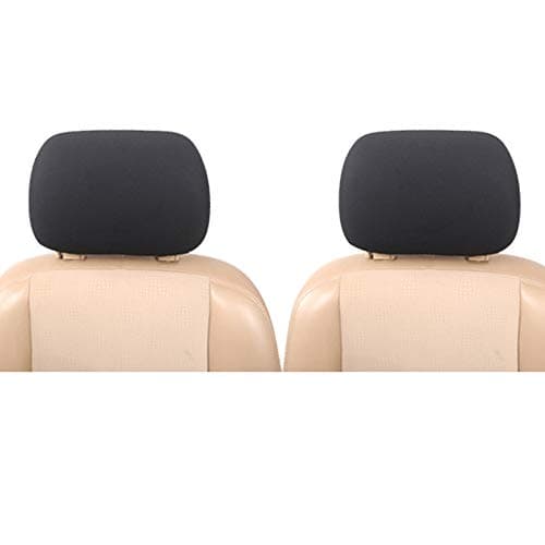 🌟 Upgrade4cars Auto Kopfstützenbezug Set Universal in Schwarz 🌟