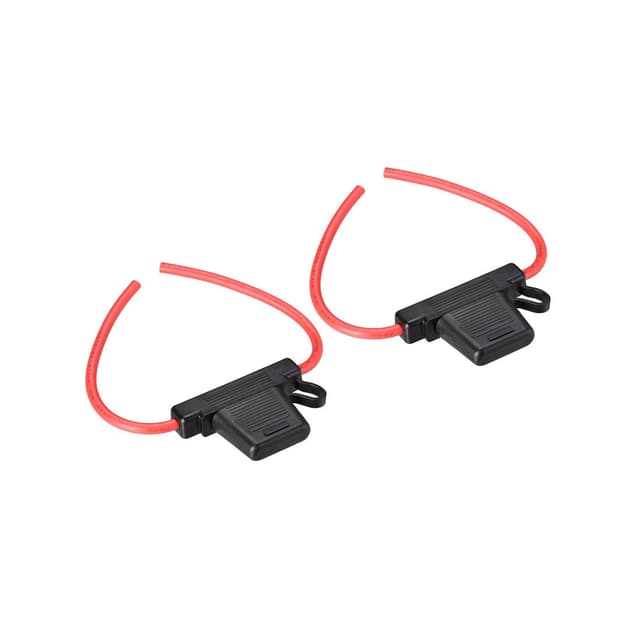 🚗🔒 Sourcing Map 2 Stück Auto Sicherungshalter Inline 8 AWG Kfz Wasserdicht Schwarz für Maxi Sicherung