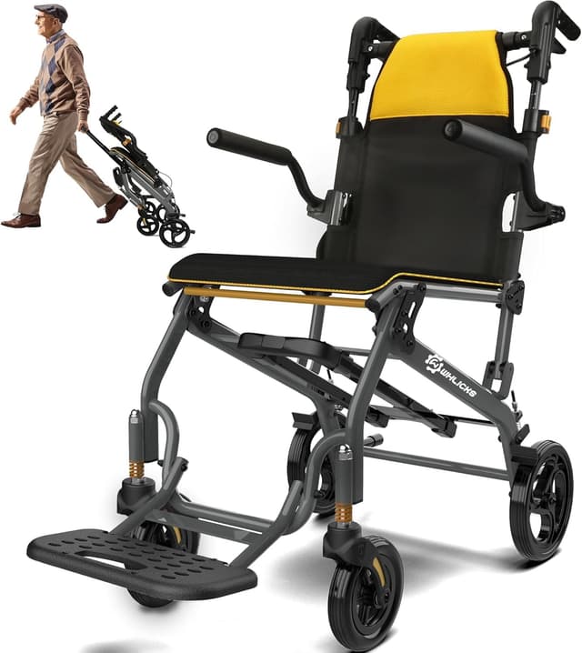 Faltbarer Leichtrollstuhl für ältere Menschen 👵👴🛒