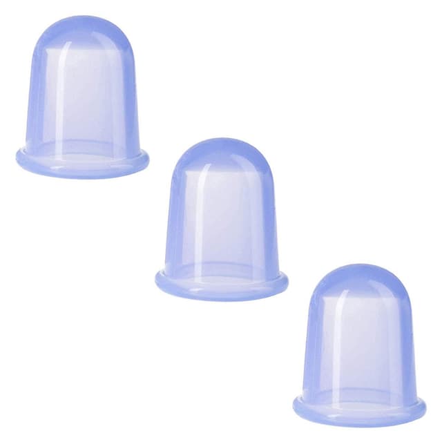 🔥 Angebot: Schröpfgläser Silikon 3er Set (Blau) - Anti-Cellulite Massagegerät