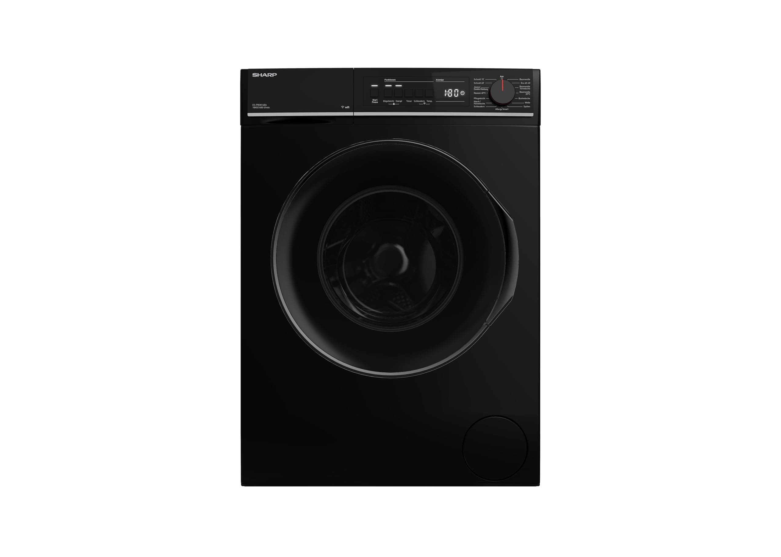 🌟 Super Angebot! SHARP Waschmaschine Frontlader 10kg 1400U/min Schwarz