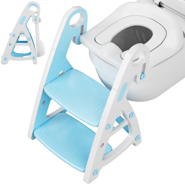 Toilettensitz Kinder mit Treppe, Baby Toilettensitz 2 in 1 mit Tritthocker 😊🚽