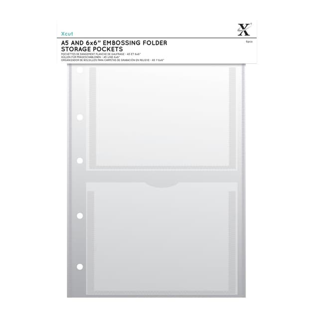 🌟 Angebot: Xcut Docrafts Aufbewahrungsbörse A5 Taschen 5 Stk. - Klar A4