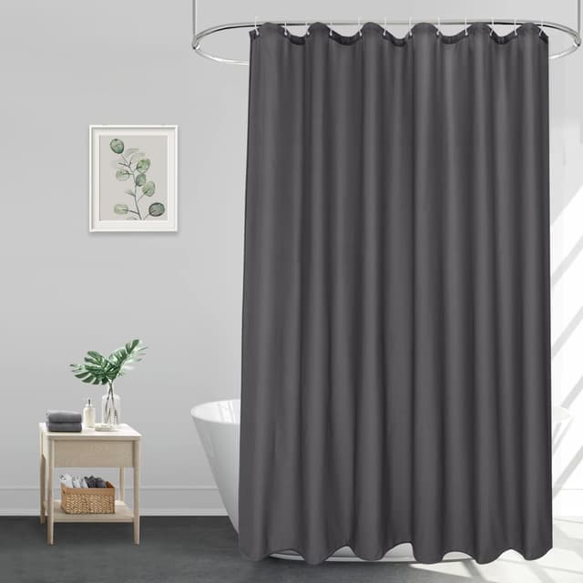 🚿 EurCross Dunkelgrau Waschbar Duschvorhang 180 x 200 - Angebot!
