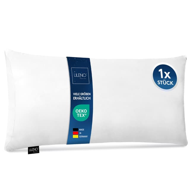 LILENO HOME Microfaser Kissen 40x80 cm Premium (450g Füllung) - 1er Set