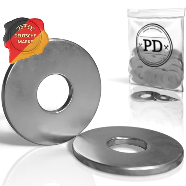 PD® Große Unterlegscheiben M6 | A2 V2A Edelstahl Karosseriescheiben | 10 Stück - 6,29€