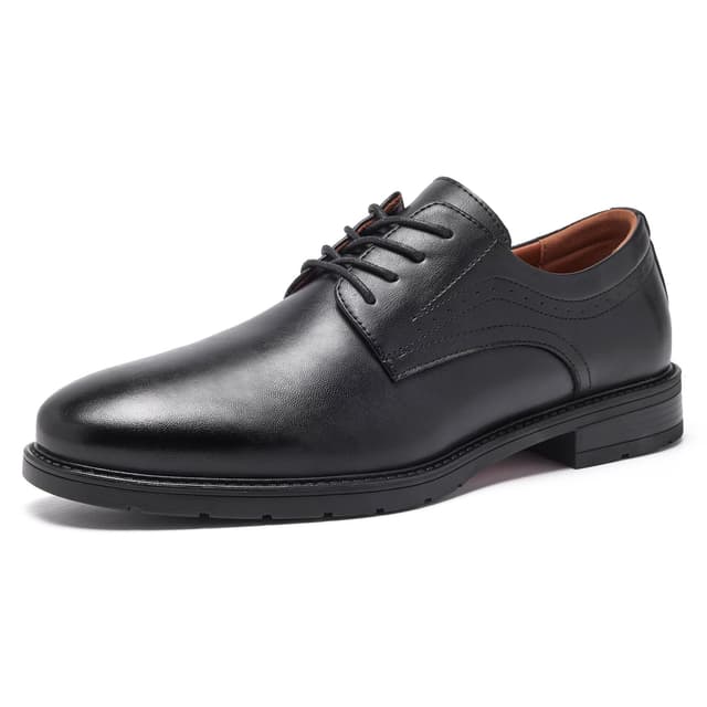 SHULOOK Anzugschuhe Oxford Schuhe Herren Classic Business Derby Schuhe Herren Comfort Schnürhalbschuhe 43 EU Schwarz 🕴️👞
