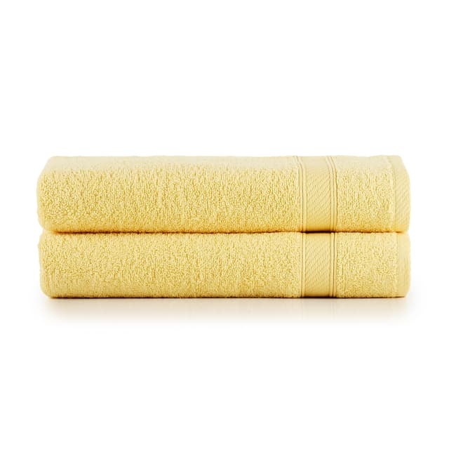 🛁🌟 Angebot: nottoc Badetücher Set Gelb 2er Pack Baumwolle 70x140 cm