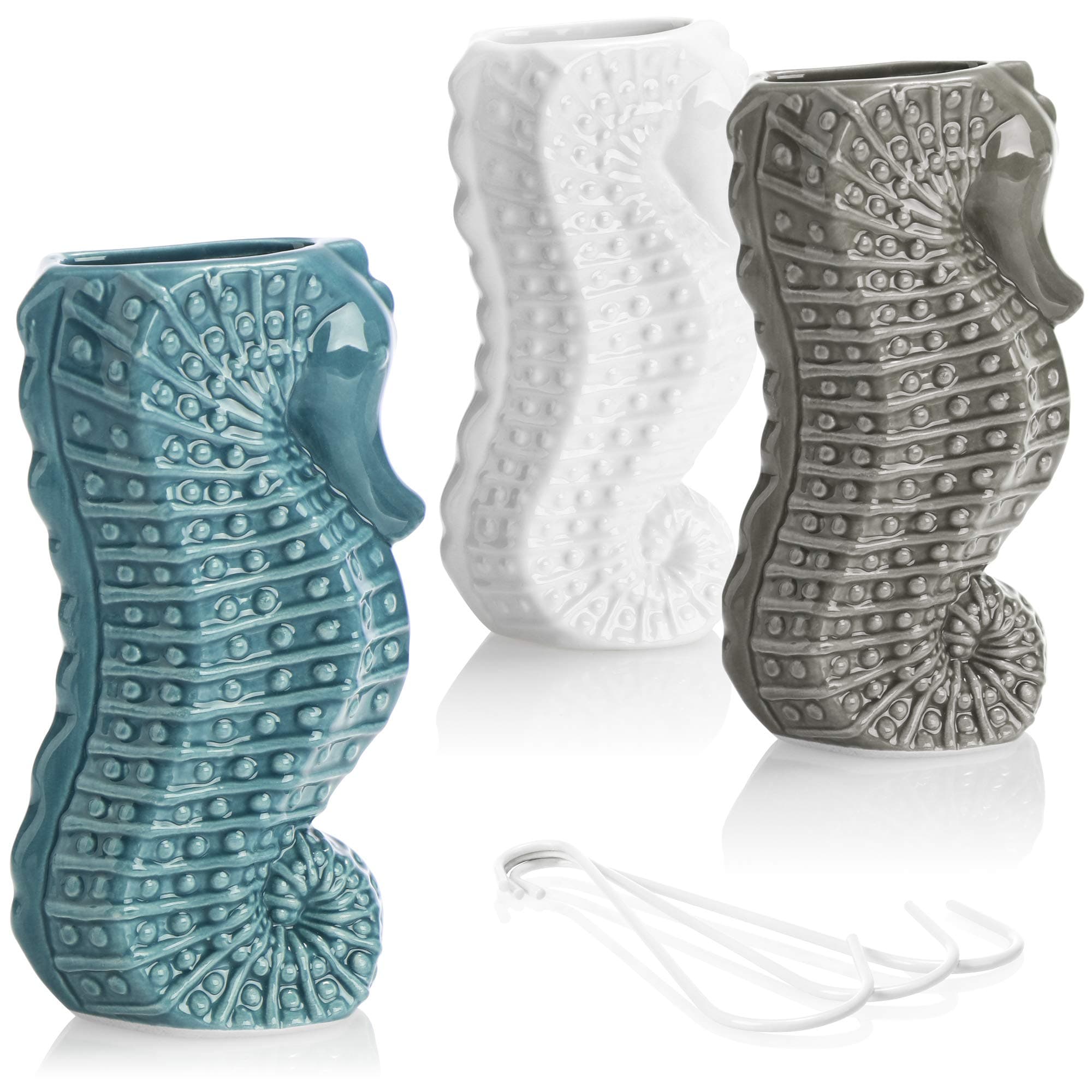 🌿🌊🐚 com-four® 3x Luftbefeuchter aus Keramik - Heizkörper-Verdunster für angenehmes Raumklima