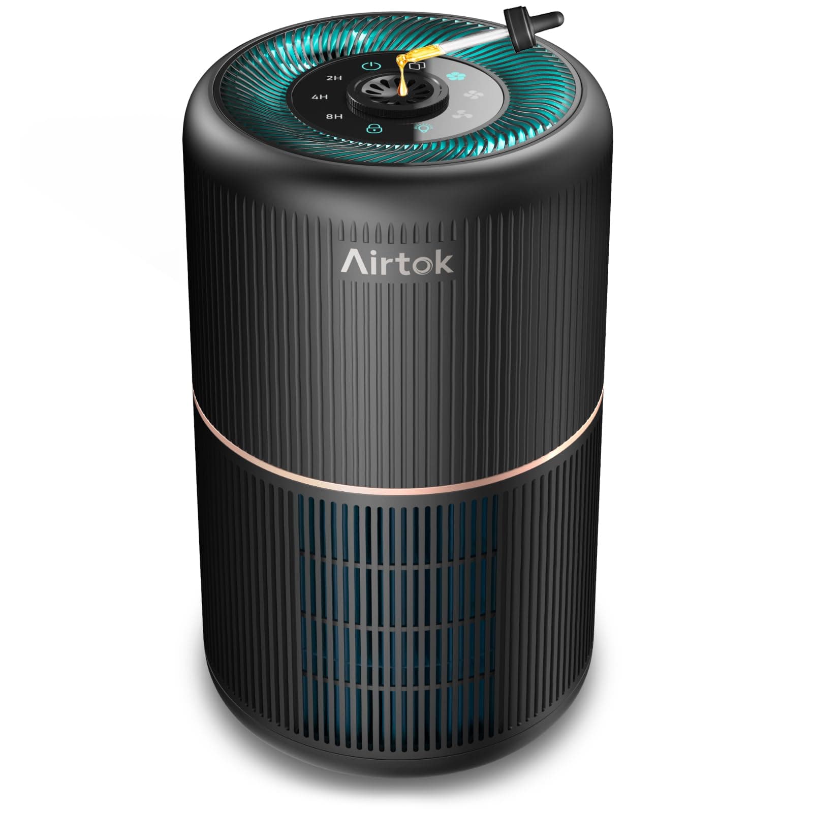 🌬️🌿 AIRTOK Luftreiniger mit Aromatherapie - HEPA Luftfilter gegen Schimmel, Staub, Pollen und Gerüche