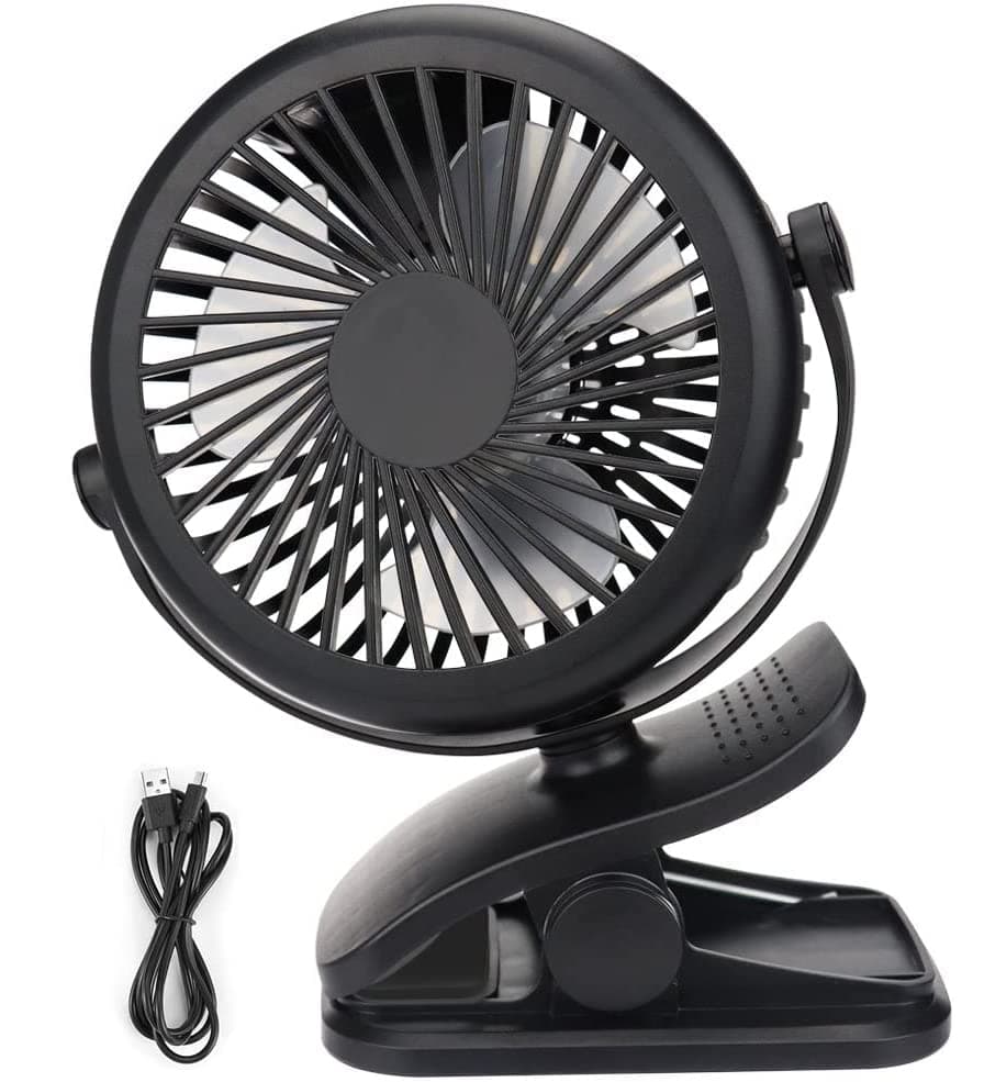 Mini USB Ventilator mit Wiederaufladbarer Batterie 🌀 Telgoner Leise Clip Tischventilator