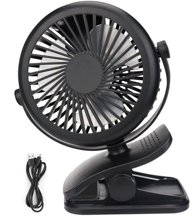 Mini USB Ventilator mit Wiederaufladbarer Batterie 🌀 Telgoner Leise Clip Tischventilator
