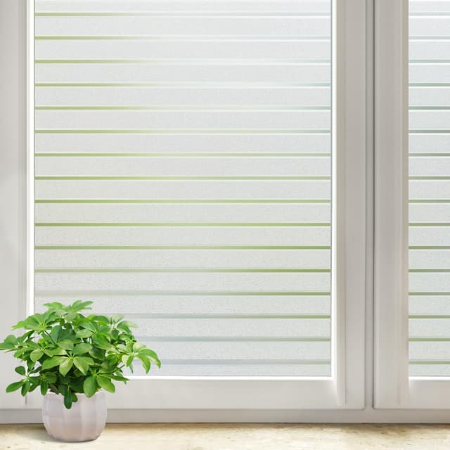 DOWELL Fensterfolie Sichtschutzfolie Streifen Fenster Sichtschutz