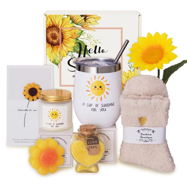 JORTINE Sonnenblumen Geschenkset für Frauen 🌻 - Geburtstagsgeschenk, Entspannung Geschenke